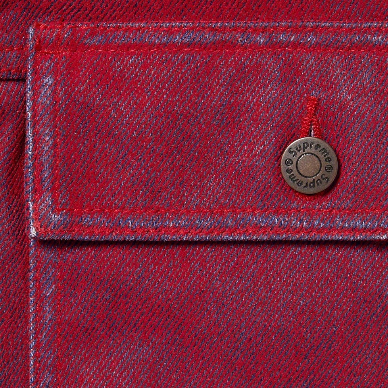 Flocked Denim Trucker Jacket view 10